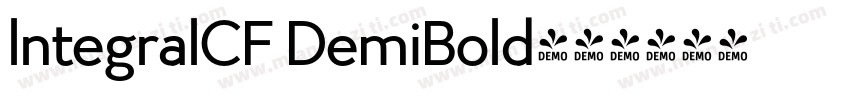 lntegralCF DemiBold字体转换